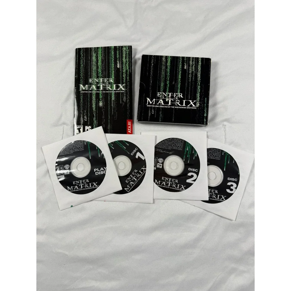 Enter the Matrix CD-ROM (PC,‎ 2003) 4 Disc Game, PC Game Vintage